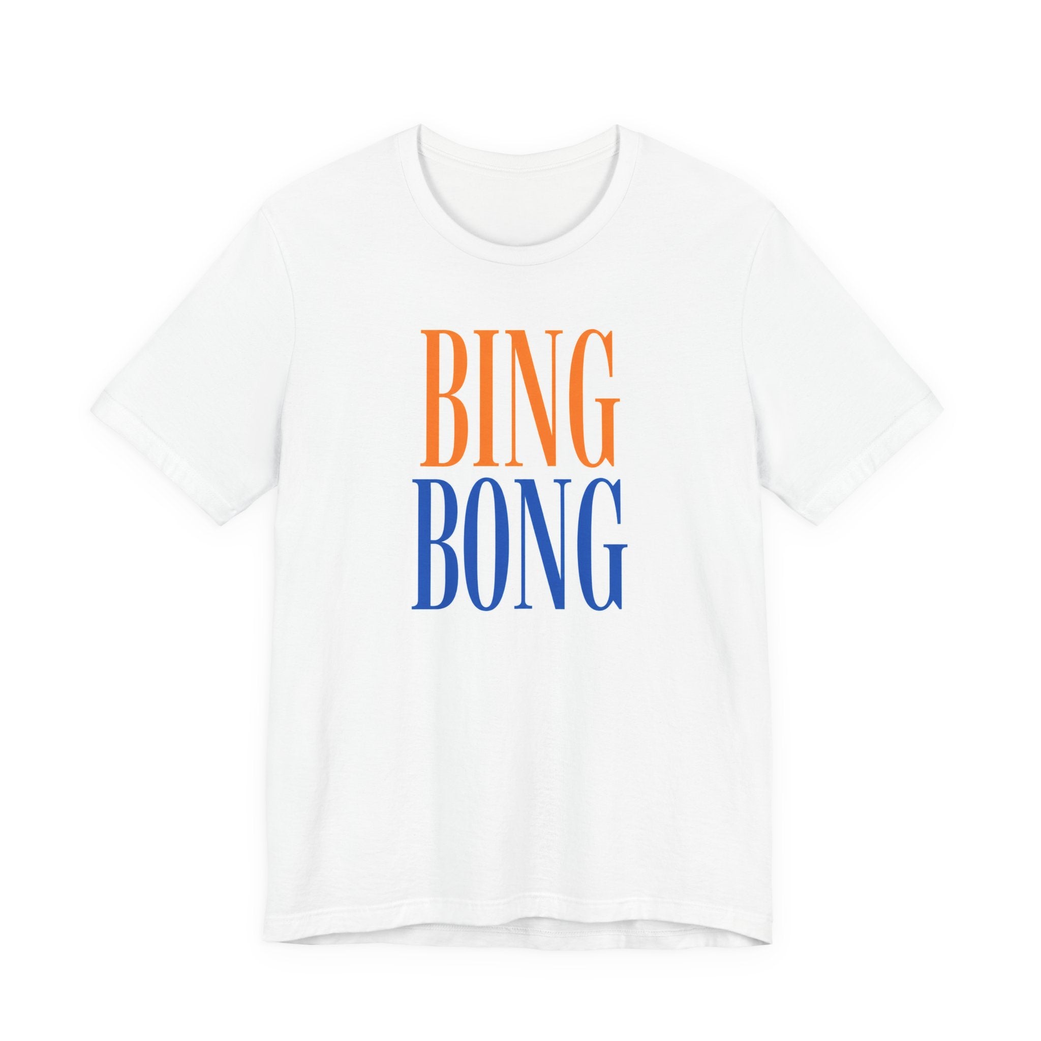 White BING BONG NYC tee, front view
