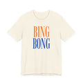 Natural cream BING BONG NYC tee, front view
